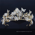 Crystal Butterfly Flower Hairband Wedding Bride Luxury Hair Accessories Korean Baroque Ethnic Twine Headband Vintage For Women